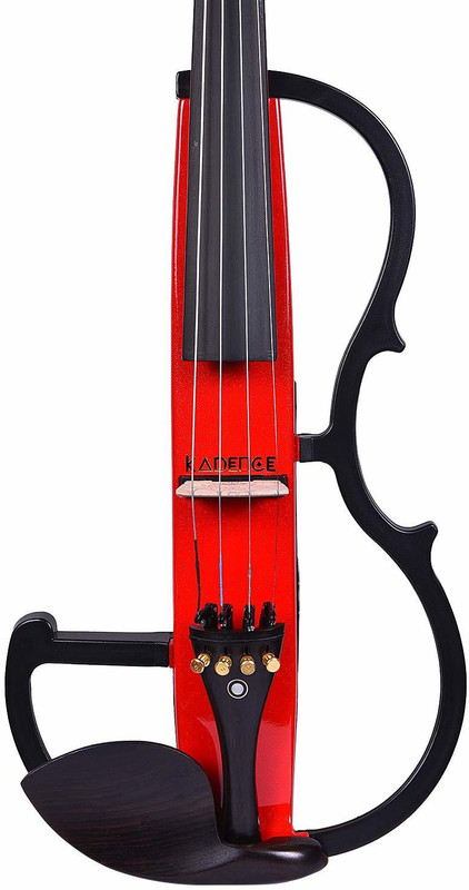 KADENCE Vivaldi 4/4 Electric Violin With Bow, Rosin, Hard Case VE101 4/4 Electric Violin(Red Yes)