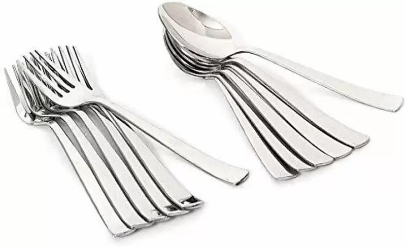 Yarendra Exort Spoon & Fork (Pack of12) Steel Soup Spoon Set(Pack of 12)