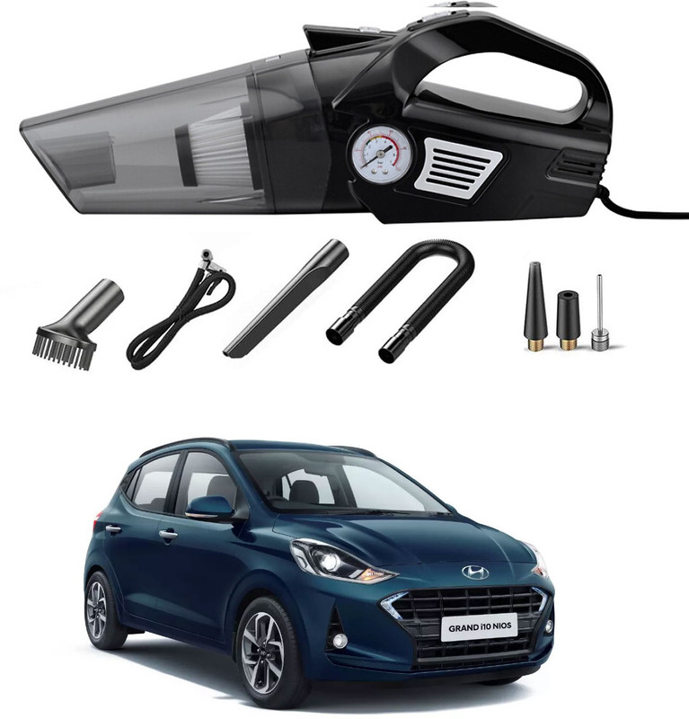 Oshotto 3 in 1 100W OSHO-103/BL Vacuum Cleaner Tyre Inflator for HYUNDAI I10 GRAND NIOS Car Vacuum Cleaner(Black)