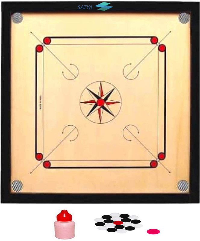 Divyam 20 Inch Heavy Wooden Carrom Board with Coins, Powder & Striker 50 cm Carrom Board(Multicolor)