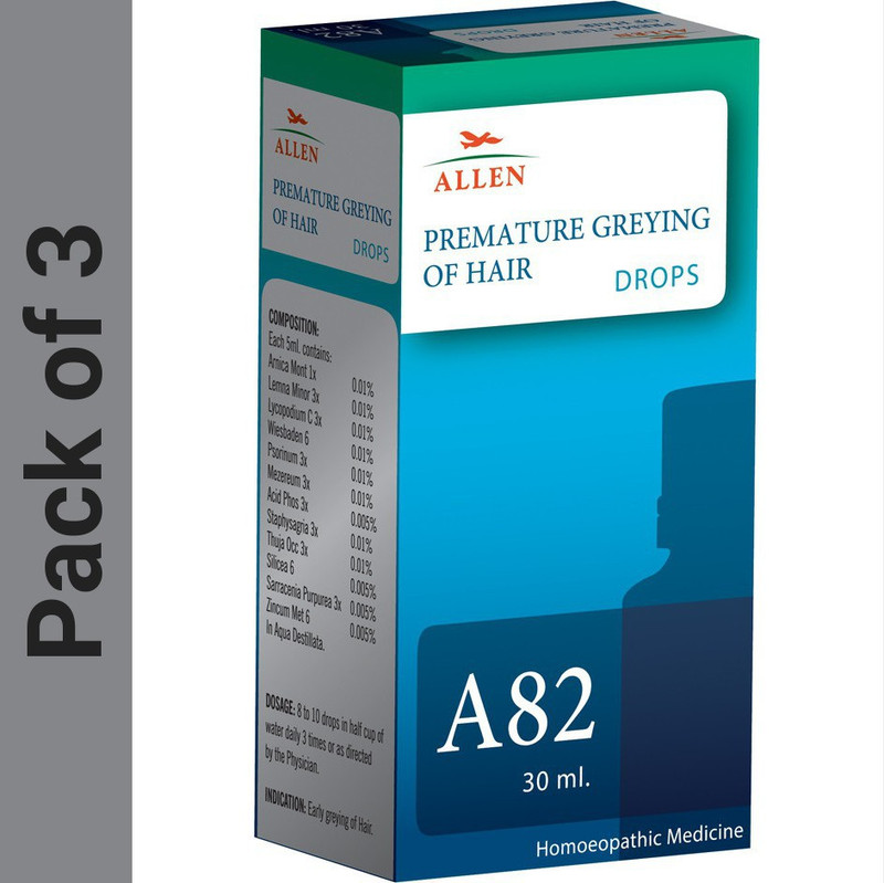 ALLEN A82 Premature Greying Of Hair Drops(30 ml)