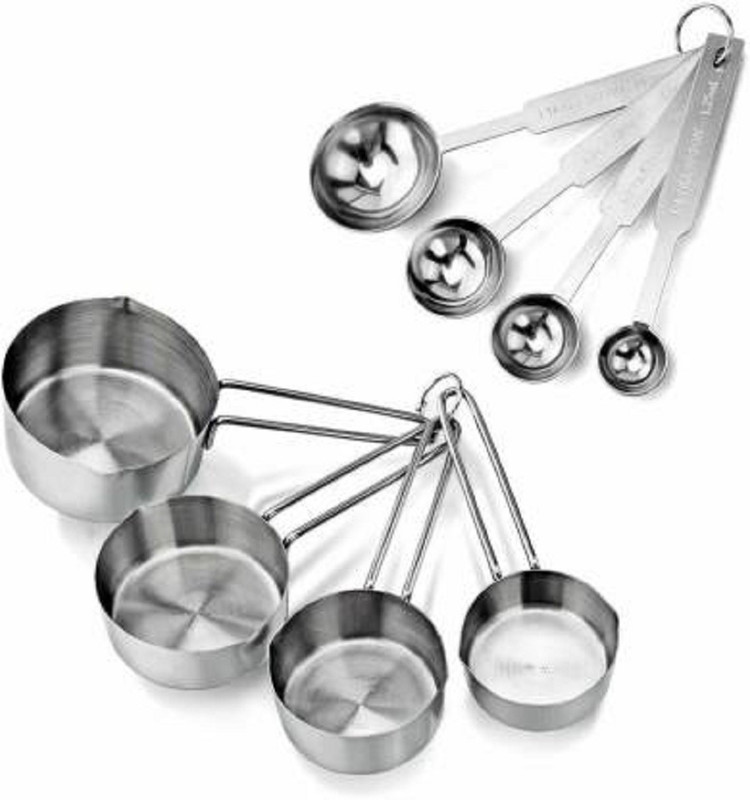 Lishonn Stainless Steel Measuring Cups & Spoon Combo for Dry or Liquid/Kitchen...