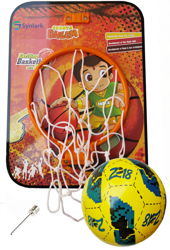 Synlark Adjustable Indoor Outdoor Hanging Basket ball kit for kids Multicolor Basketball