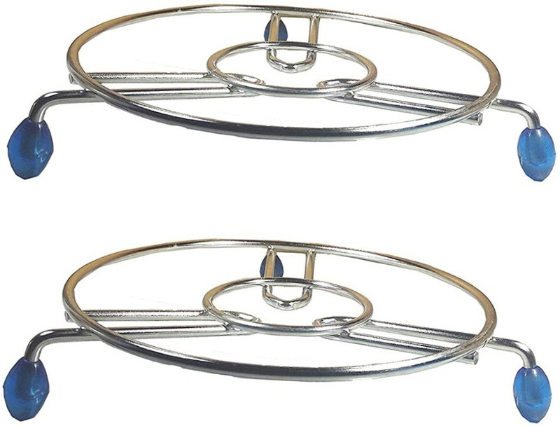MATHAJI ECOMMERCE STEEL HEAVY RUBBERIZED RUBBERIZED LEG Trivet(Pack of 2)