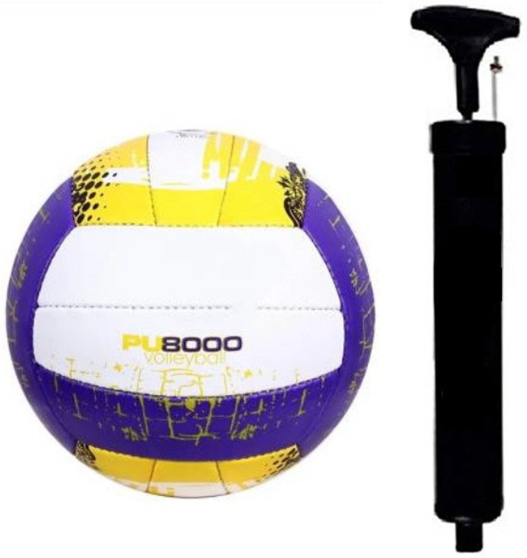 clark purple pu volleyball combo with air pump Volleyball - Size: 4(Standard, Pack of 1)