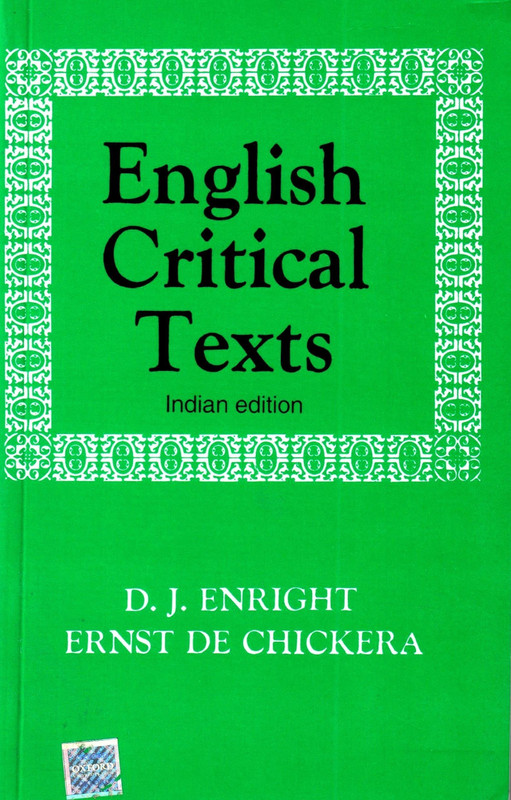 English Critical Texts(English, Paperback, Enright D. J.)