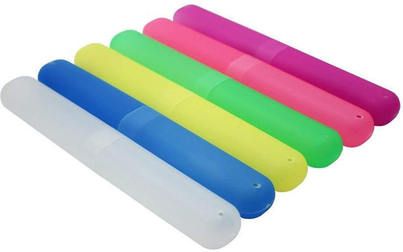 FULLHOUZ Portable Plastic Toothbrush Holder(Multicolor)