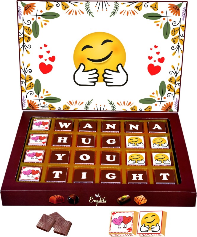 Expelite Online Love Chocolate Gift Box For Boys 24 pc Hug Day Chocolate Gift Box Bars(24 Units)