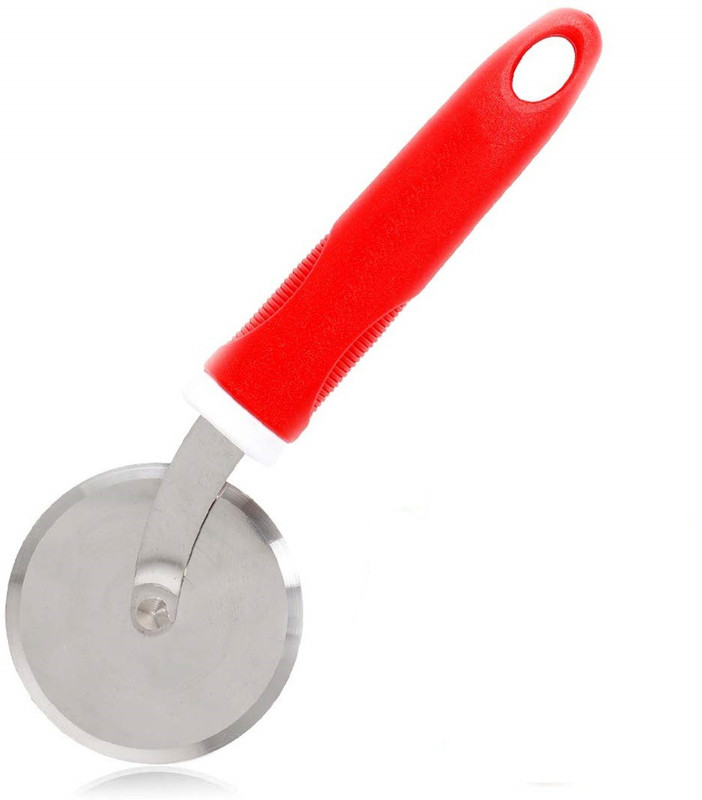Luxafare Stainless Steel Multipurpose Pizza/Sandwich/Burger/Slicer Cutter for Home, Kitchen, Restaurant roll Cutting Wheel Across, Easy to Clean Wheel Pizza Cutter (Red) Wheel Pizza Cutter(Stainless Steel)