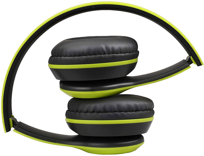 Techobucks Best buy P-47 (2-in-1) Bluetooth Wired and Wireless Headset|3D Stereo Sound|Sports Earphone|foldable & Adjustable Headphone MP3 Player(Green, Black, 0 Display)