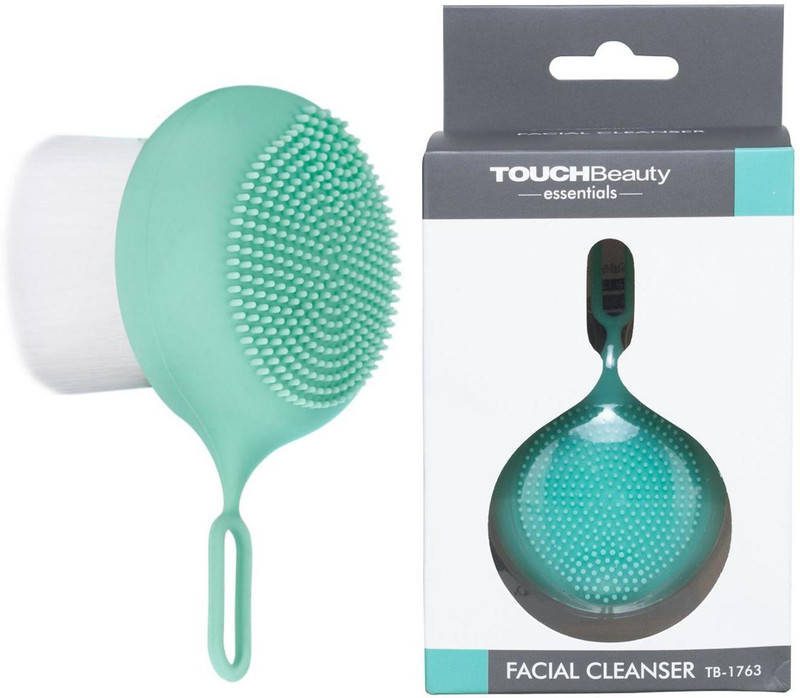touchbeauty Essentials New TB-1763 Ultra Silky and Soft PBT Bristles Face Cleanser | Face Cleanser and Massager Brush for All Skin Types | Exfoliation | Deep Cleansing | Portable & Convenient
