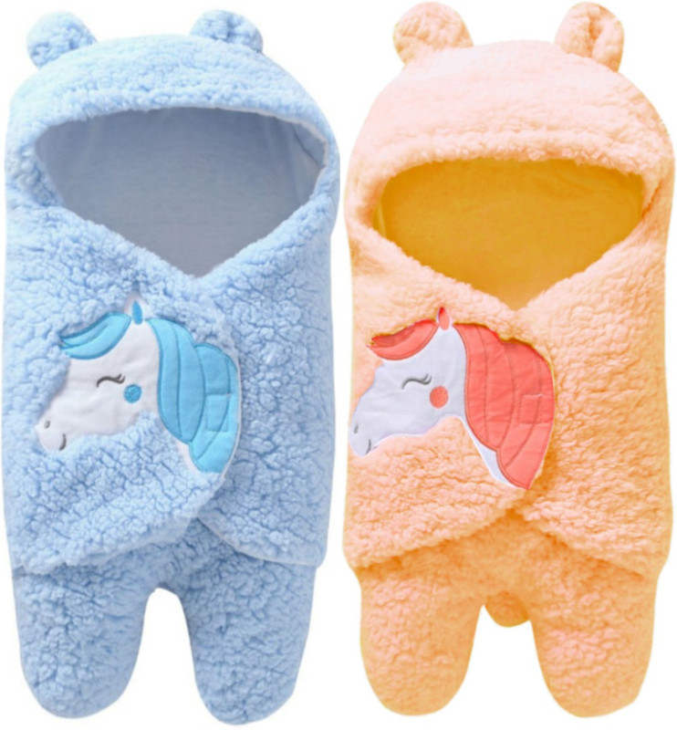 BRANDONN New Born Supersoft Wearable Swaddle Wrapper Cum baby Sleeping bag Combo of 2 Sleeping Bag(Multicolor)