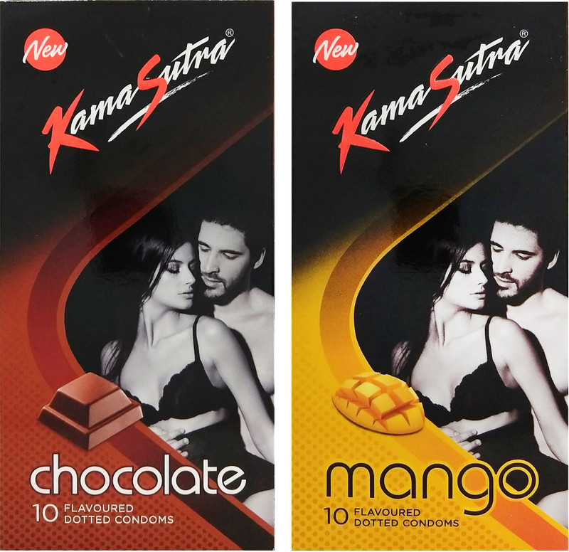Kamasutra Chocolate and Mango Condom(Set of 2, 20 Sheets)