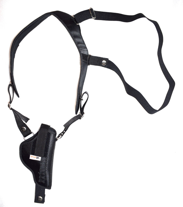 GunAlly Shoulder Holster Nylon for IOF .32 Revolver or Similar Size Smith Wesson Weblay Pistol/Gun Cover Free Size(Black)