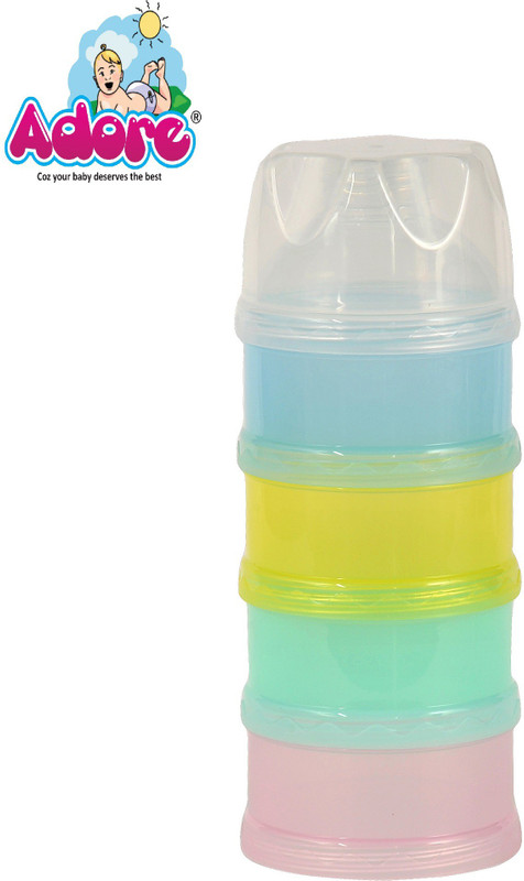 Adore Baby Milk powder Container (4 Steps) - Food Grade Plastic(Multicolor)
