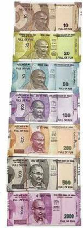 mayureshcollection Mayuresh Style Playing/Fake Indian Currency Notes For Fun (30*7=210 Notes) (Rs.10, Rs.20, Rs.50, Rs.100, Rs.200, Rs.500, Rs.2000 Notes) Fake Currency Gag Toy money Gag Toy