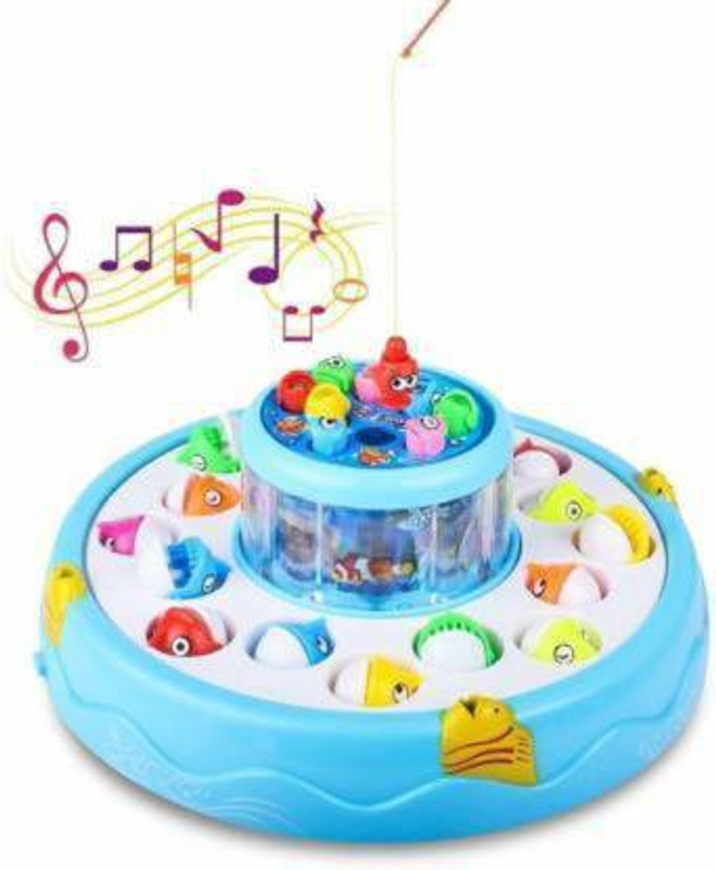 HREYANSH COLLECTION GoGo Rotating Musical Fishing Game Toys for Kids (Multicolor) Party & Fun Games Board Game(Multicolor)