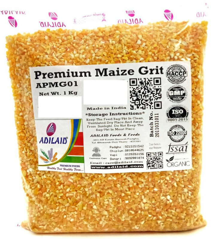 ADILAID ADILID Premium Maize Grit 1 kg Dry Young Goat Food