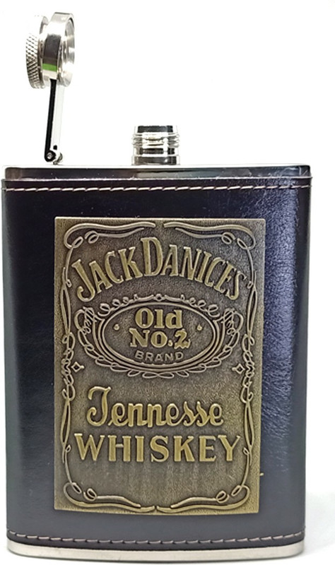 TFG Pocket Hip Flask Whiskey Wine Vodka Champagne Alcohol Pot Bottle Flagon Gift Leather Case Stainless Steel Hip Flask (207 ml) Hip Flask(207 ml)