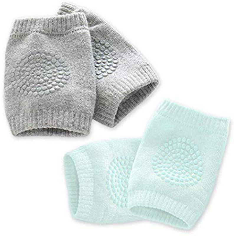 DECOBELL Toddler Kids Kneepad Protector Soft Thicken Non-Slip Dispensing Safety Crawling Baby Leg Warmers Knee Pads Socks For Child Baby grey,blue Baby Knee Pads(Self design)