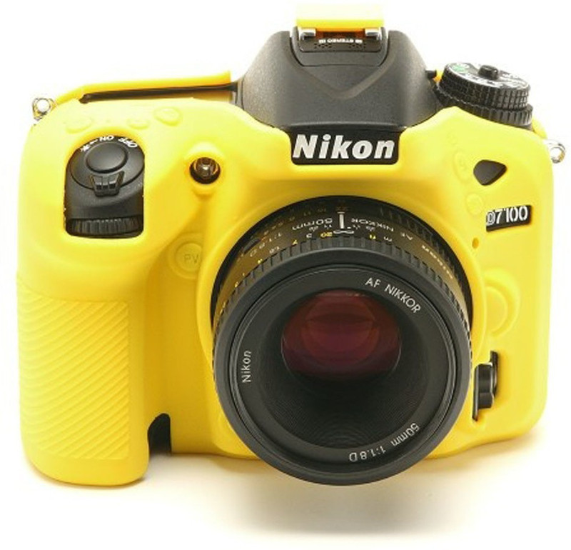 Lamkoti Camera Silicone Protective Camera Case Cover Compatible with D7100/7200 (Yellow)  Camera Bag(Yellow)