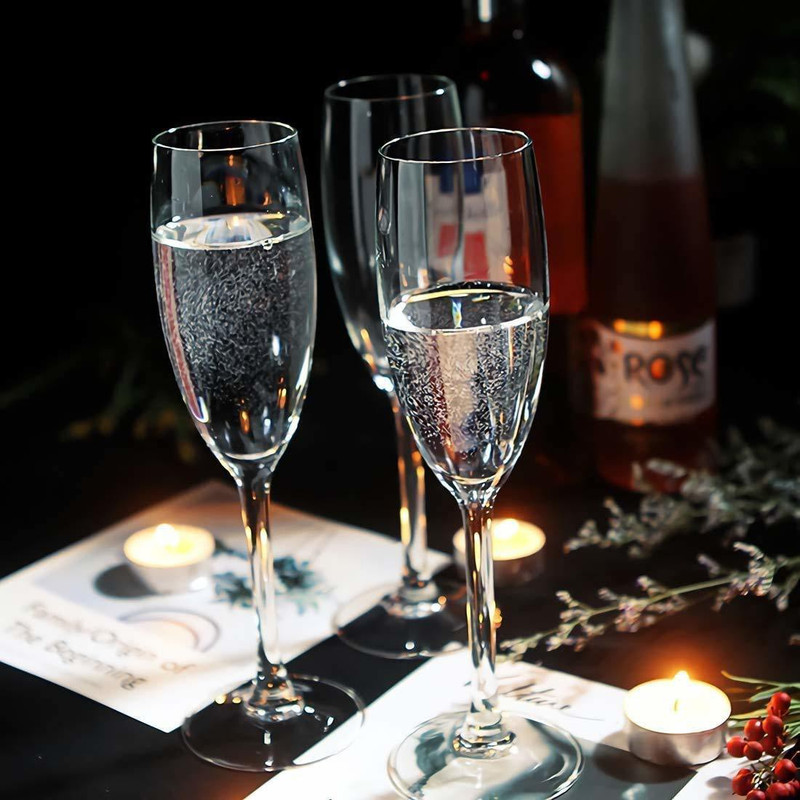 JISHAENTERPRISE (Pack of 4) Red wine non lead viola champagne flute glass for royal gathering (180 ml) (Pack of 4) Glass Set Champagne Glass(180 ml, Glass, Clear)