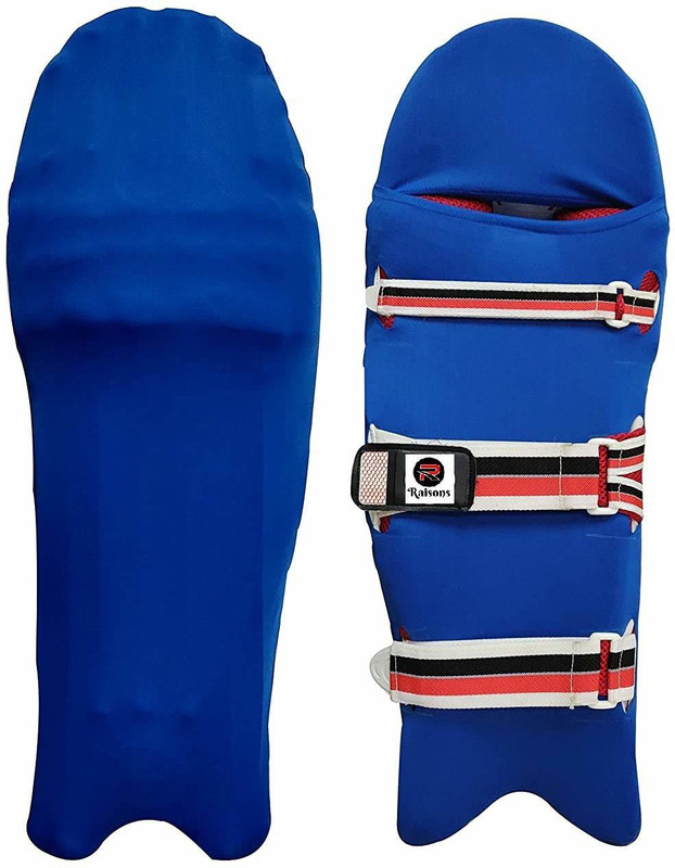Raisons Cricket Leg Guard Pad Skin Cover Men's (39 - 43 cm) Batting Pad(Blue, Cricket Pads Colored Skin/Covers is a unique product that converts traditional white cricket pads to coloured pads in an instant.)
