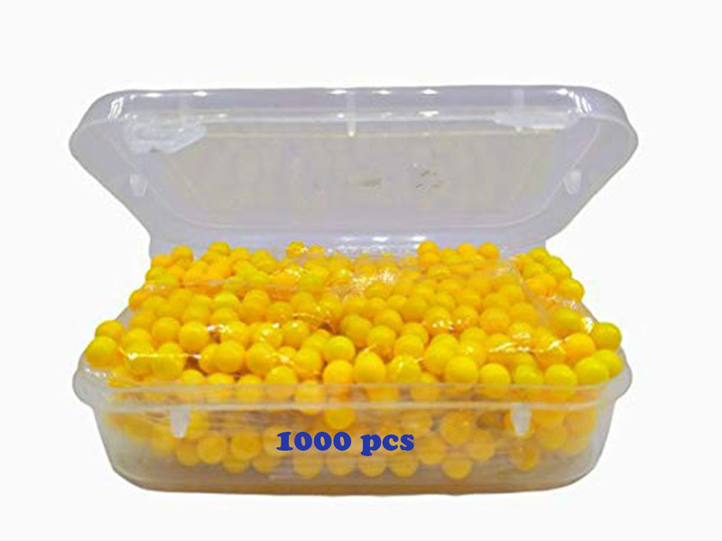 kd and sons 1000 pcs 6 mm plastic bb bullets for toy gun & air gun with container || yellow colour (1000 pcs) Armor Sets(Yellow)