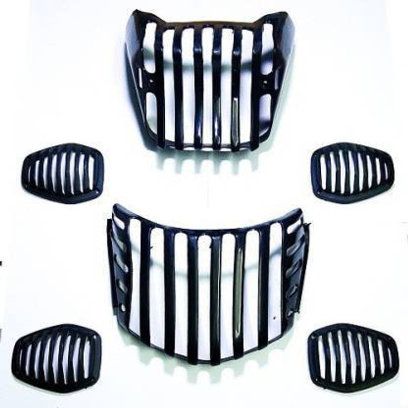 AUTOGARH FRONT HEADLIGHT COVER & REAR TAIL LIGHT COVER Bike Bike Headlight Grill(Black)