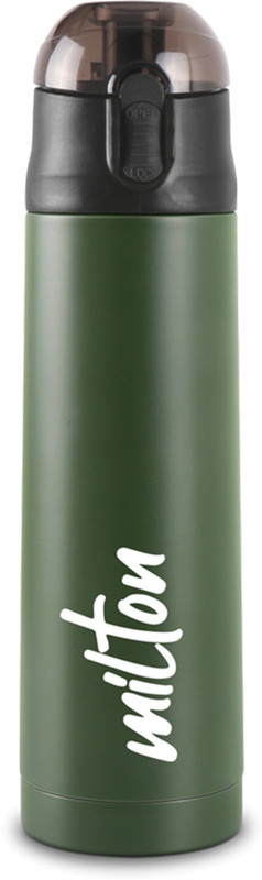 MILTON New Crown 900 Thermosteel Water Bottle, ISI Certified, 24 Hr Hot and Cold 750 ml Steel Flask(Pack of 1, Black)