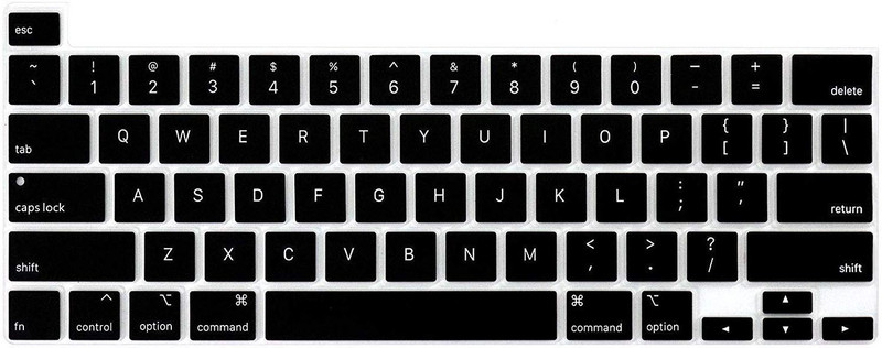 Saco Keyboard Protector Silicone Skin Cover Model A2141 with Esc Key & Touch Bar Touch ID Laptops of A2289, A2251 - Black Laptop Keyboard Skin(Black)