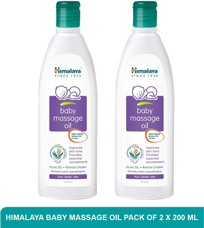 HIMALAYA Baby Massage Oil | Best Oil for Baby Skin (pack of 2)200ml(400 ml)