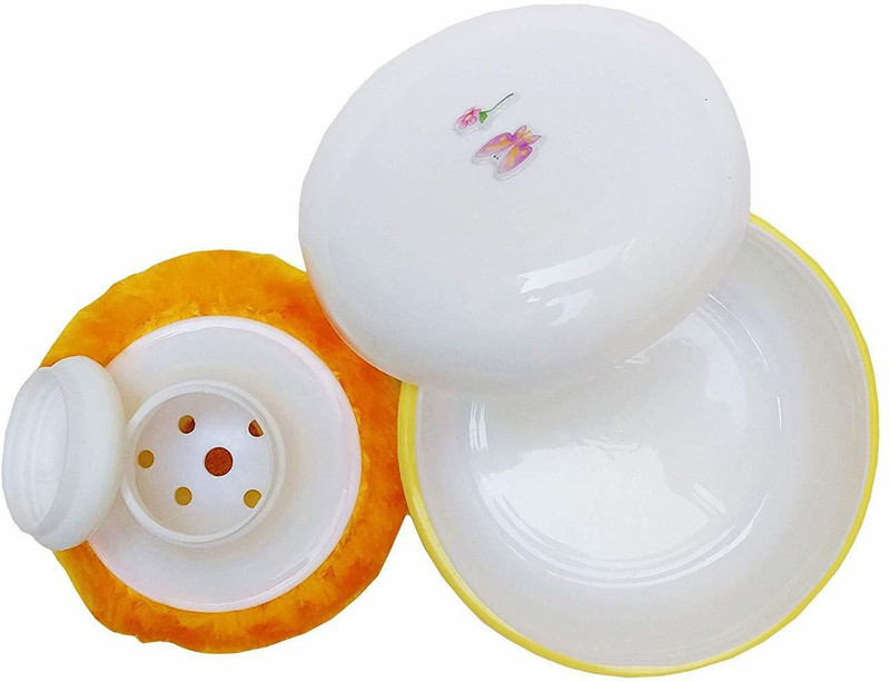 lookat Baby Soft Powder Puff Box, Baby Powder Puff With Case For New Born Babies, Polyester Fibre Powder Puff & Case For Babies (White)(White)