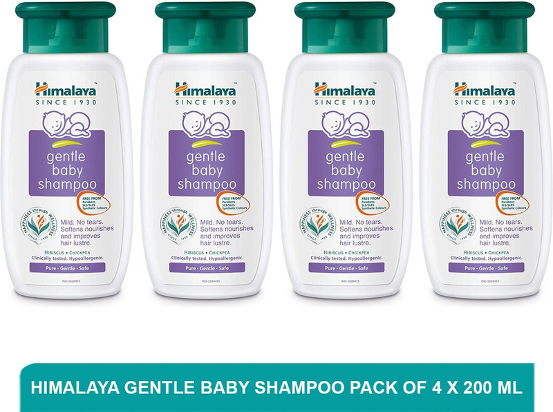 HIMALAYA Gentle Baby Shampoo | Tear Free Baby Shampoo (pack of 4)200ml(800 ml)