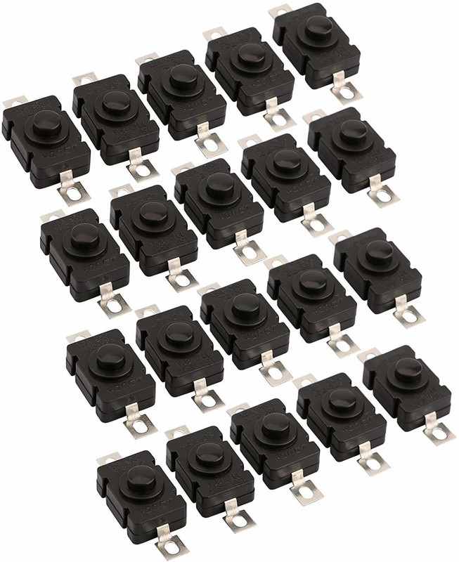Cam cart Tactile Tact 2-Pin on-off Push Button Self Locking Switch DIY Electronics Accessories - Pack of 20 Educational Electronic Hobby Kit