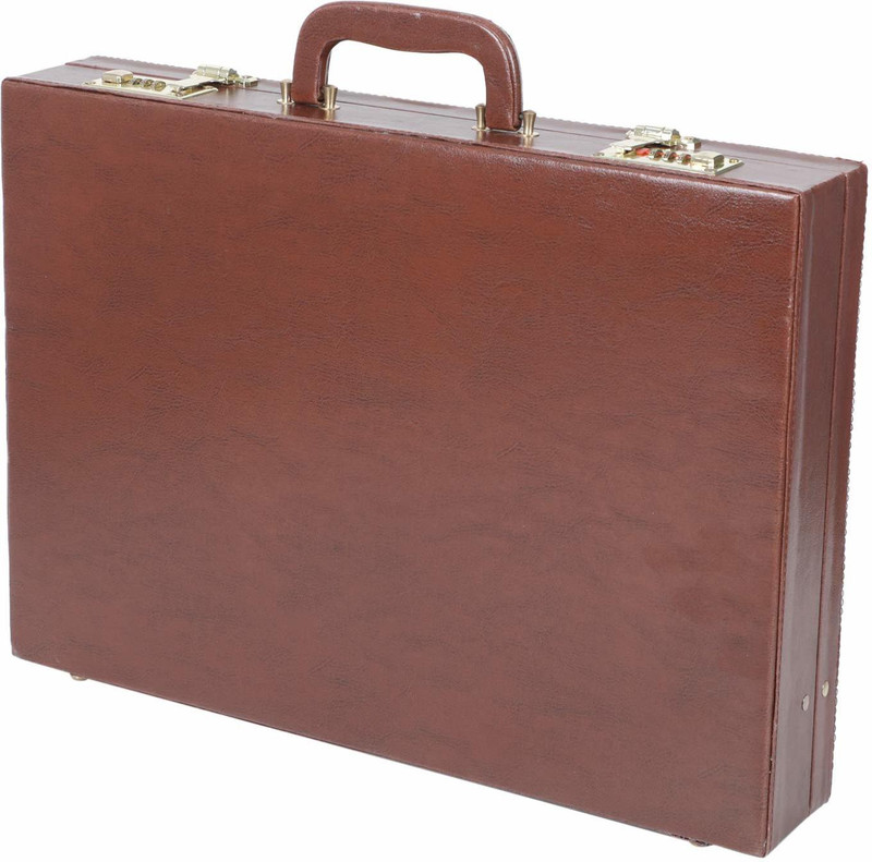 IRHA 18 Inches Briefcase Faux Leather Office, Laptop, Business Travel, Executive Medium Briefcase - For Men & Women Large Briefcase - For Men & Women(Brown)