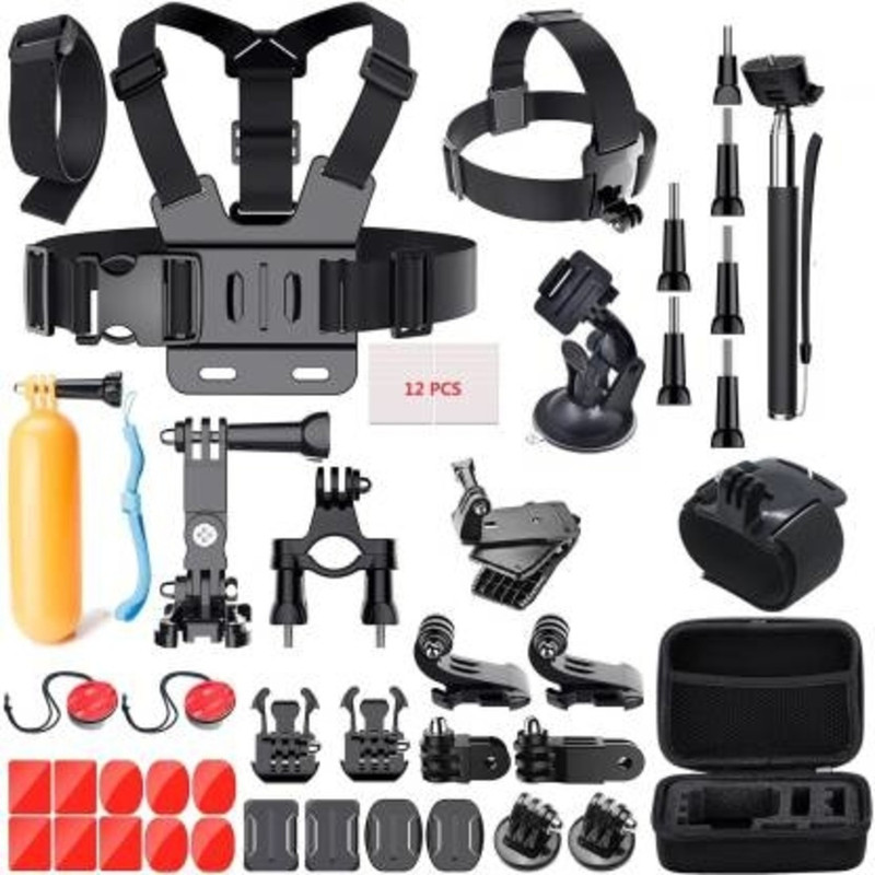 housemate Flat Surface Flat Placement Camera Mount (Black) Strap(Black)