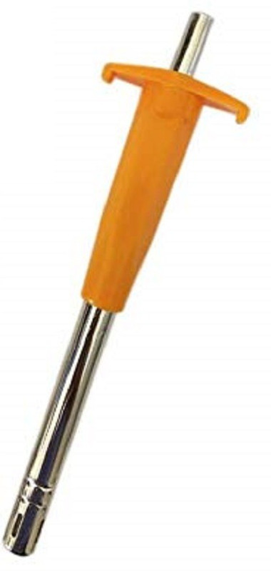 Protos India.Net Plastic, Steel Gas Lighter(Silver, Orange, Pack of 1)