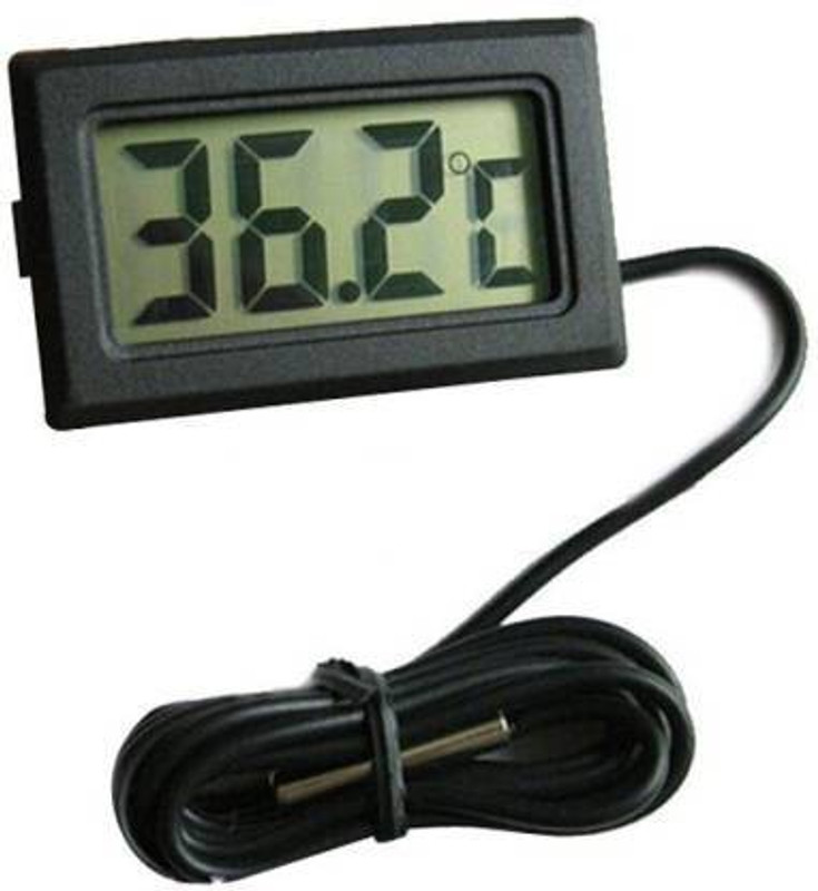 D.V TECH Mini LCD Digital Freezer Fridge Refrigeration Aquarium Fish Tank Kitchen with External Sensing Probe LCD Wired Sensor Mini Digital Thermometer Instant Read Thermocouple Kitchen Thermometer
