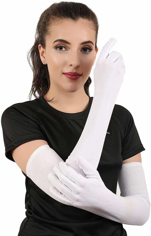 Cotson Sun UV Protection Riding Gloves(White)