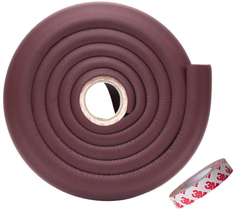 QUICKSHOP Baby safety proofing Corner & edge guard protector 2 metre strip for furniture I Used on glass tabletop, wall I Brown (Extra Thick, 6.5 Ft Edge )(Brown)