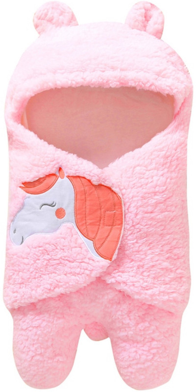 BRANDONN New Born Hooded Supersoft Swaddle Wrapper Cum Sleeping Bag For babies Sleeping Bag(Pink)