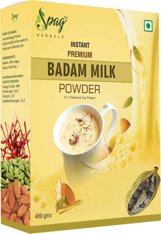 Spag HERBALS by Instant Premium Organic Badam Milk Powder(400 g)