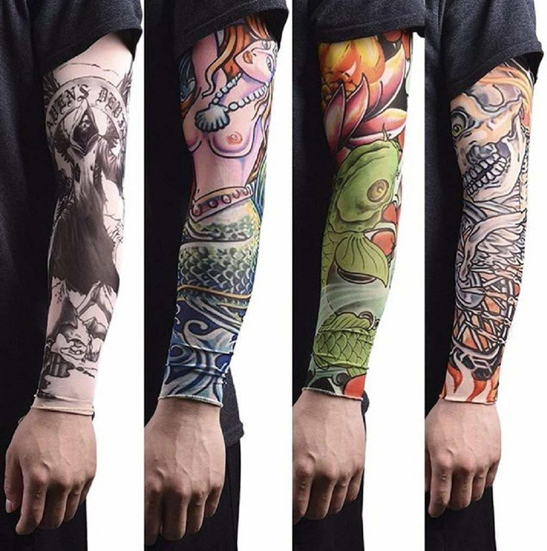 AENON FASHION Cotton, Paper Arm Sleeve For Men & Women With Tattoo(Free, Multicolor)