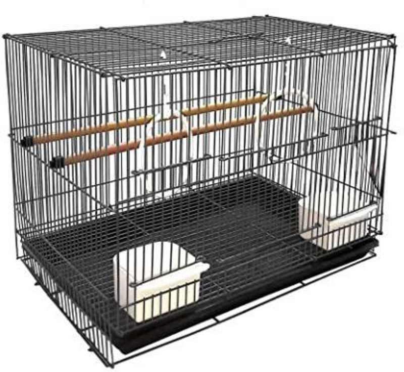 KAPOOR PETS 2 FT Bird Cage Best for Lovebird/Pet, Parrot, Parakeet, Budgie, Cockatiel Cage Hammock Large Bird Cage (Size: 23.5" Long, 16.5" Wide and 16" Height) Color May Vary (24 inch) Bird House(Free Standing)