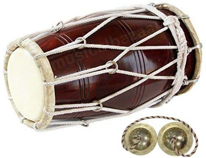 RAM musical RM-HFSM-001 Nut & Bolts Dholak(Brown)