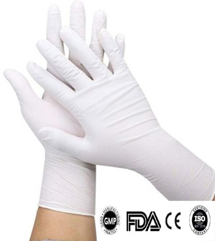 DM India - Best quality white hand Latex gloves specially designed for Doctors / Nurses for surgery & exam and protection against germs / viruses ISO 9001:2015 Certified Latex Surgical Gloves(Pack of 75)
