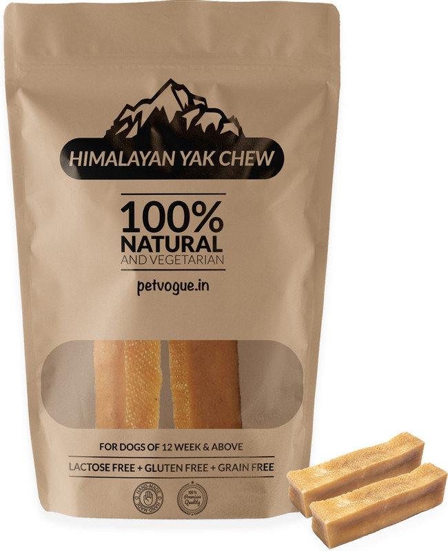 PetVogue Himalayan Cheese Dog Chew Treat | Long Lasting dog treat, Protein Rich chew, | 100% Natural, Healthy & Safe | No Lactose, Gluten Or Grains - 2 Chew Medium Pack Milk Dog Chew(140 g, Pack of 2)