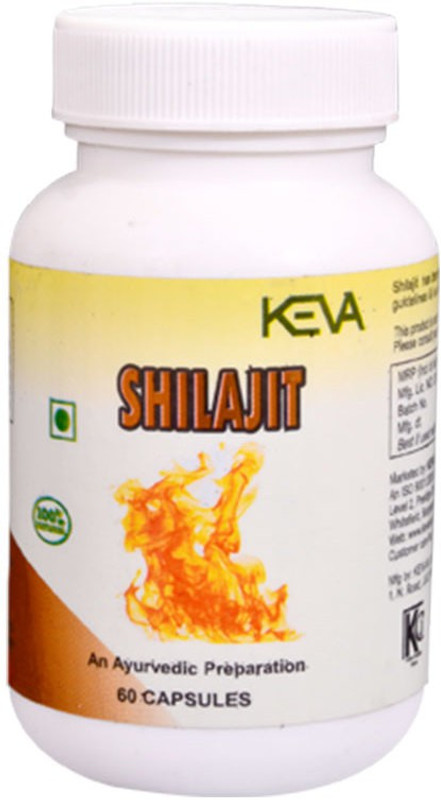 KEVA Original Himalayan Shilajit Resin Natural Stamina & Testosterone Booster pack 3(Pack of 3, 60 Capsules)