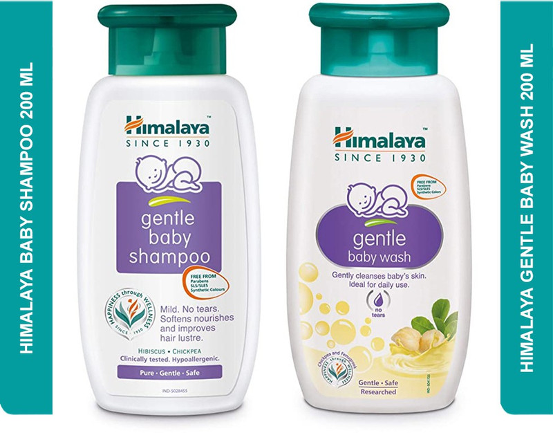 HIMALAYA Gentle Baby Shampoo 200ml Gentle Baby Wash 200ml | Best Bathing Products(White)